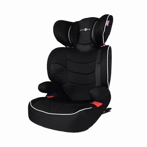 Cozy N Safe Augusta EZFix High Back Booster Car Seat 15-36kg with Isofix Base, Black/Grey – 1