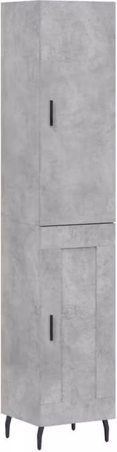 Berkfield Home Highboard in Concrete Grey, H 180 x W 34.5 x D 34 cm – 1