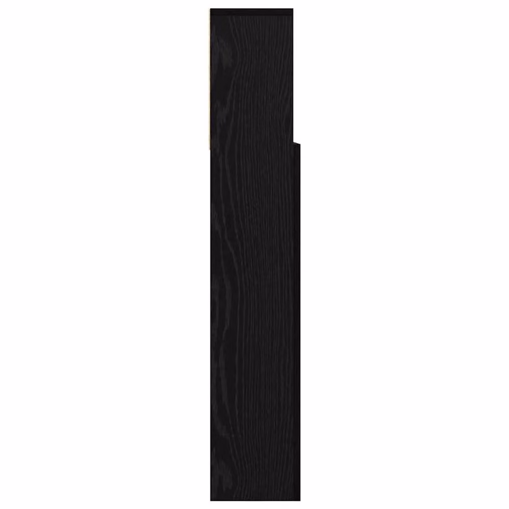 Berkfield Home Modern Headboard Cabinet in Black Oak with Integrated Bedside Shelf, W/D/H: 100 x 19 x 103.5 cm – 5