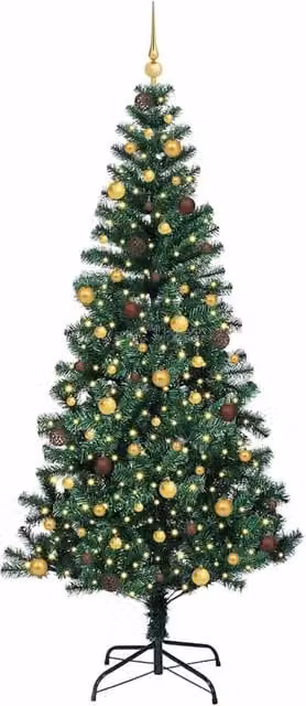 Berkfield Home Elegant Pre-lit Artificial Christmas Tree, Green, Height: 240 cm