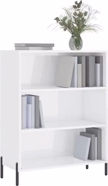 Berkfield Home High Gloss White Shelf Cabinet with Internal Shelves, W/D/H: 69.5 x 32.5 x 90 cm – 1