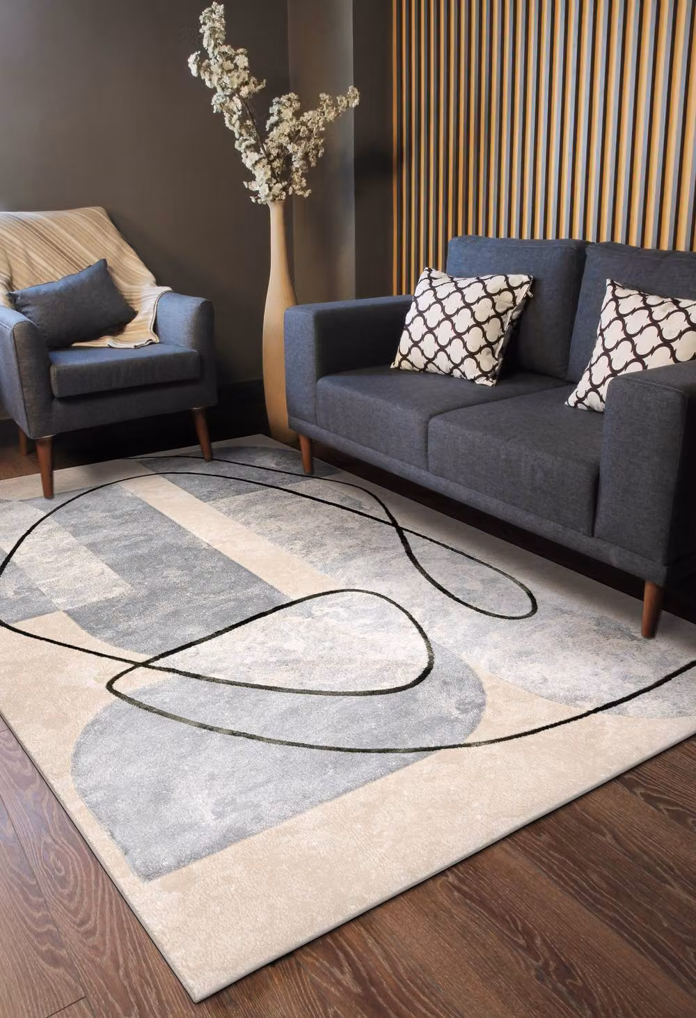 RugsX Allure Geometric Modern Rug in Beige, W: 80 cm x L: 150 cm – 2