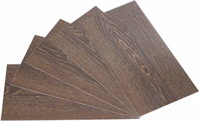 Livingandhome 36-Piece Self-Adhesive Wood-Look Plank Flooring Tile Set in Brown