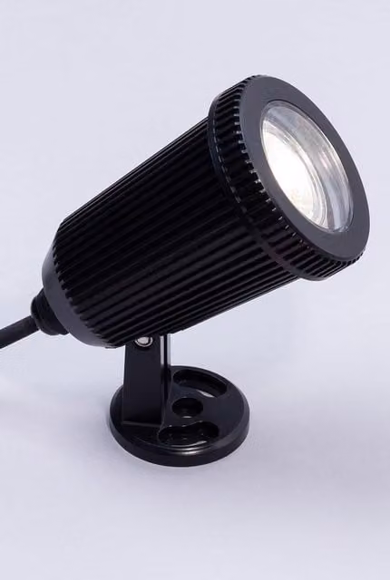 BHS Lighting Hunda Adjustable Outdoor Garden Spike Light in Black