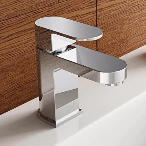 Nes Home Eclipse Single Lever Basin Mixer Tap in Chrome and Silver