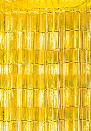 Netagon Shimmer Tinsel Curtain Gold W: 100 cm, H: 250 cm