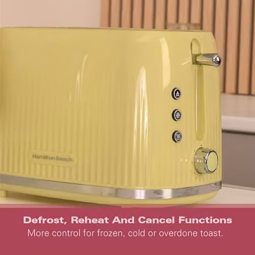 Hamilton Beach Miami 2 Slice Toaster, 800W, Yellow – 2