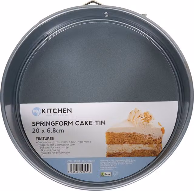 My Kitchen Non-Stick Round Springform Cake Tin with Loose Base, Dark Grey