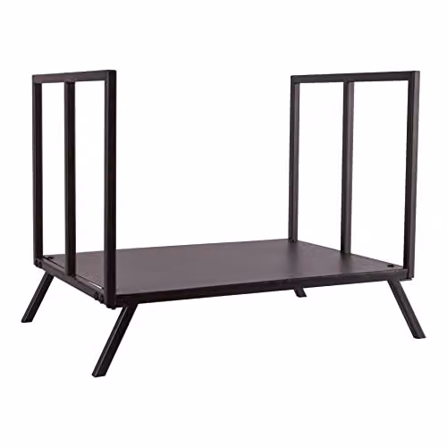 Hammer and Tongs Black Metal Freestanding Fireside Log Storage Rack W/D/H: 34.0 x 36.5 x 48.5 cm – 1