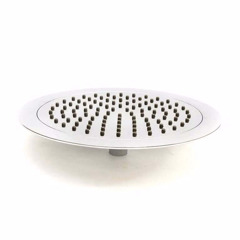 Nordara Round Chrome Rain Shower Head in Silver, Diameter: 240 mm