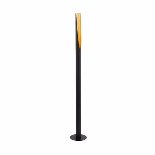 Eglo Barbotto Modern Metal Floor Lamp in Black and Gold/Brass, H 137 cm – 1