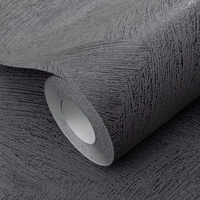 Erismann Organic Flow Abstract Non-Woven Wallpaper in Black and Grey