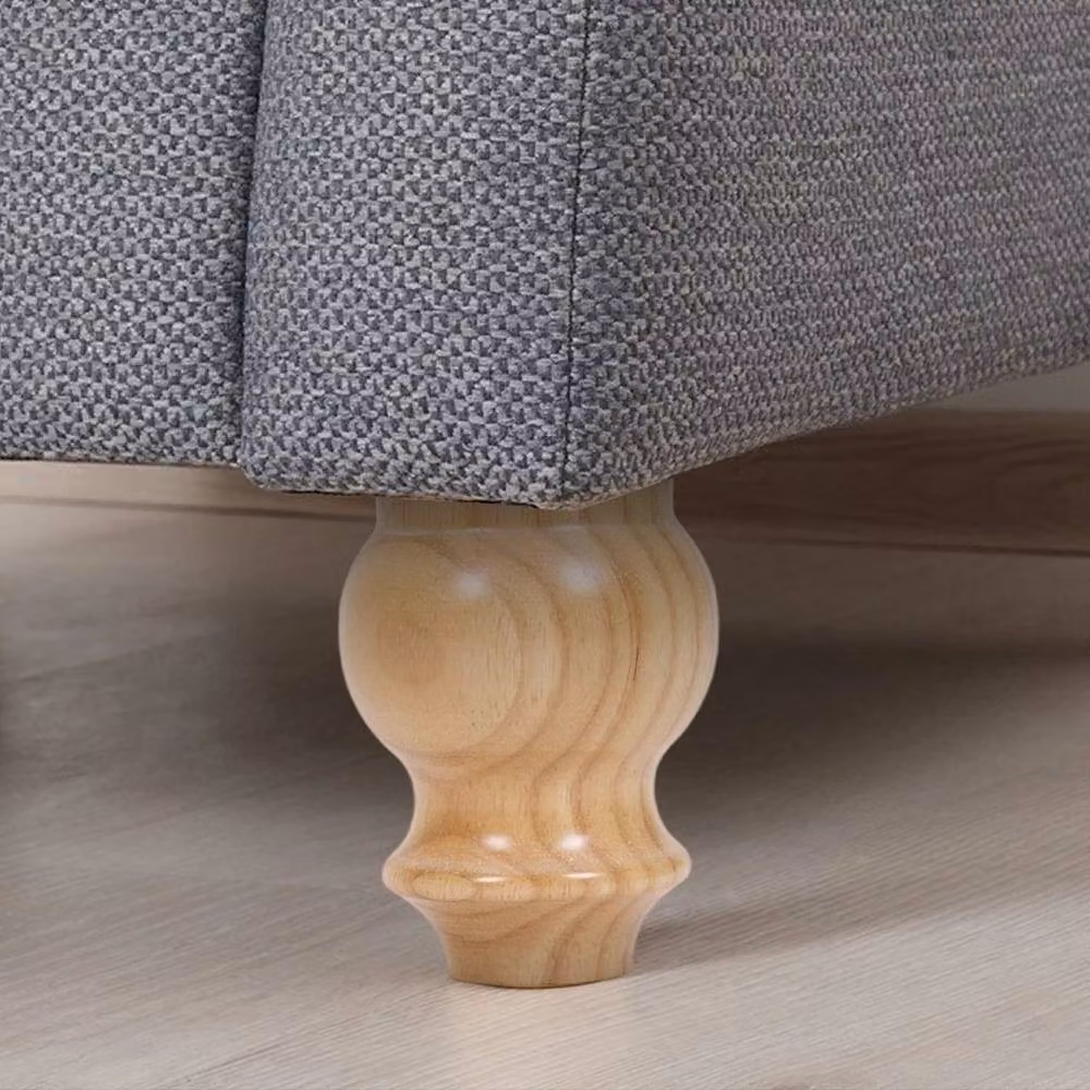 FLAVORA Natural Rubberwood Replacement Furniture Legs, 4 Pack, Brown/Natural, Height: 10 cm – 2