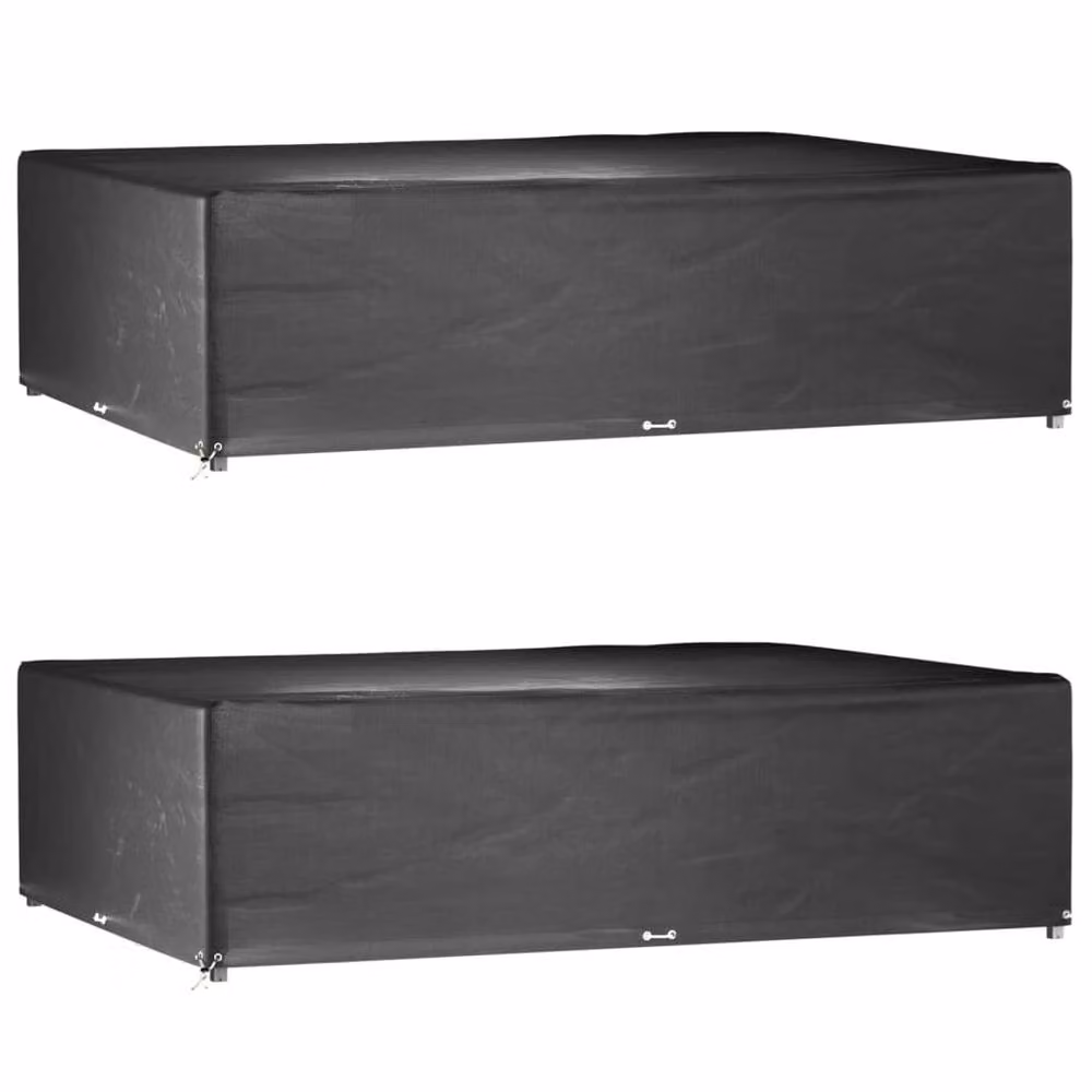 Berkfield Home Durable Garden Furniture Covers, 2 Pack, Black, W/D/H: 300 x 200 x 75 cm – 2