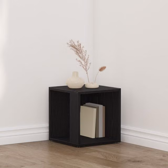 Berkfield Home Black Oak Side Table, W/D/H: 33 x 33 x 34.5 cm – 1