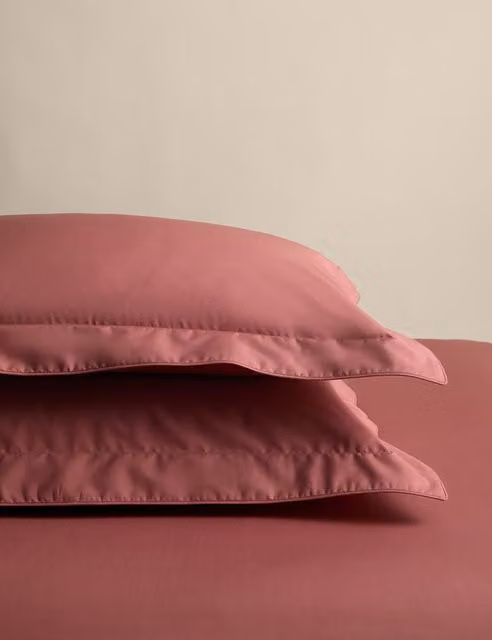 M&S 2 Pack Egyptian Cotton Oxford Pillowcases in Beige