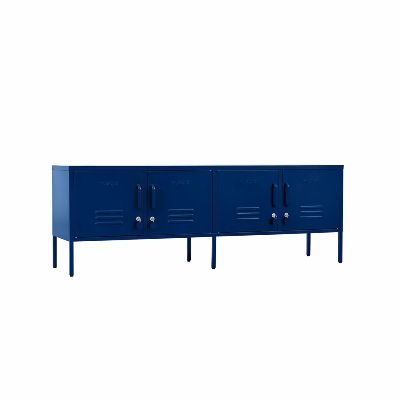 Mustard Made The Standard Freestanding Metal Storage Cabinet in Navy Blue, H 162 x W 57 x D 40 cm – 3