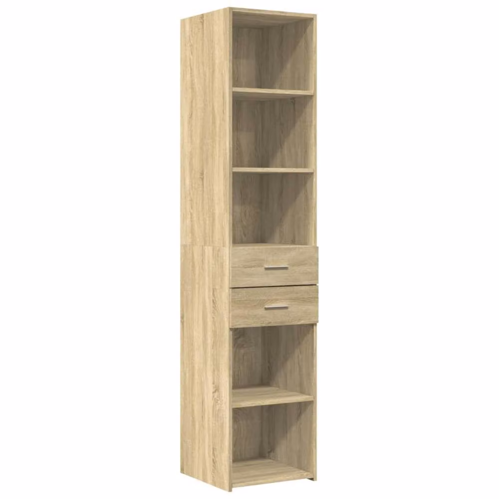Berkfield Home Sonoma Oak Highboard in Brown, W/D/H: 40 x 42.5 x 185 cm – 2