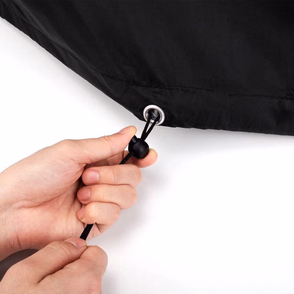 EONLION Waterproof Round Outdoor Tablecloth in Black, Diameter: 230 cm – 3