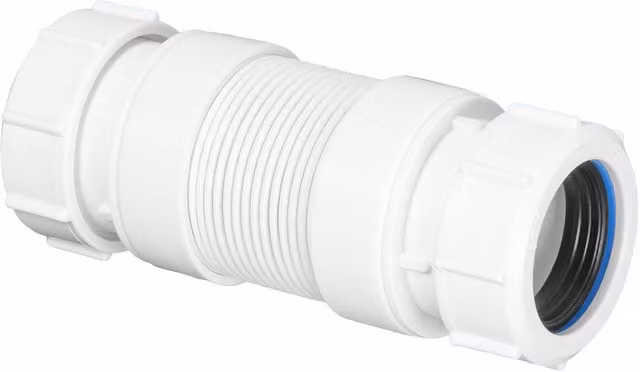 McAlpine MINIFLEX-1 90 Degree Bend White Plastic 1.25 inch Universal Compression Connection