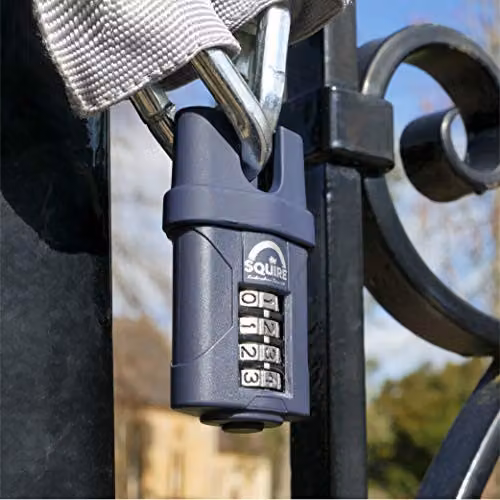 Squire Heavy Duty 4 Wheel Combination Padlock in Blue, 50 mm – 3
