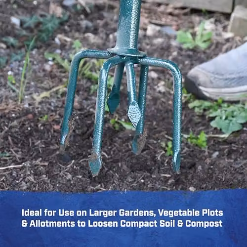 Faithfull Countryman 6 Prong Steel Cultivator and Compost Turner in Green and Brown – 2