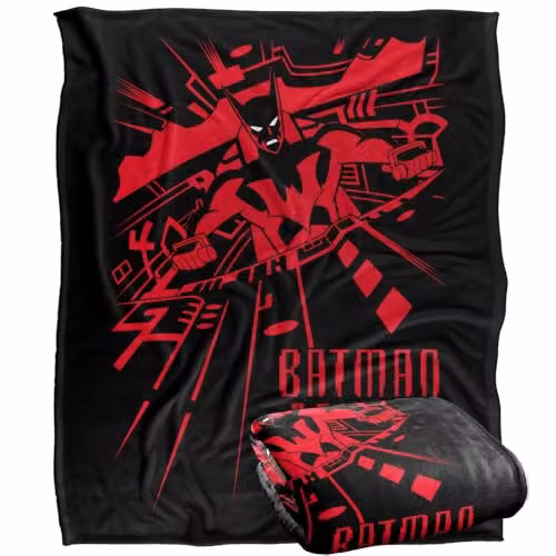 LOGOVISION Batman Beyond At The Controls Super Soft Silky Touch Fleece Throw Blanket, Multicolour, W: 152 cm, D: 127 cm