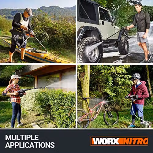Worx WG633E Nitro 20V Brushless Cordless Pressure Washer, Black – 5