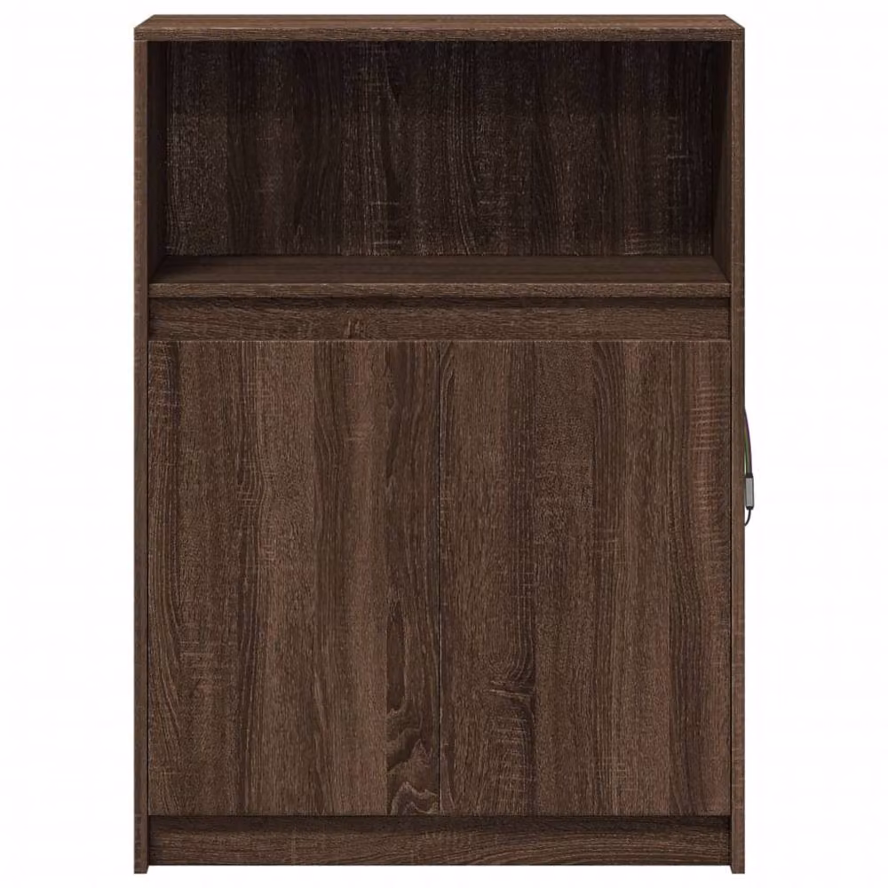 Berkfield Home Modern Brown Oak Sideboard with Integrated LED Lighting, W/D/H: 72 x 34 x 100 cm – 4