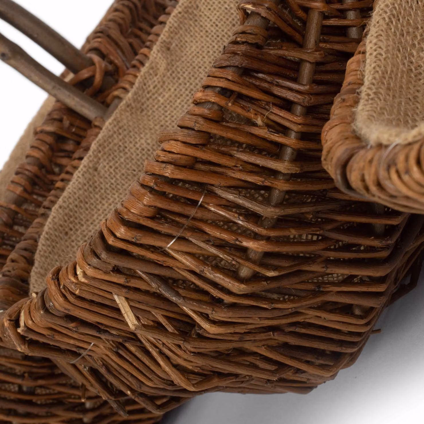 Red Hamper Set of 3 Oval Unpeeled Willow Garden Trugs in Brown Wood – 4