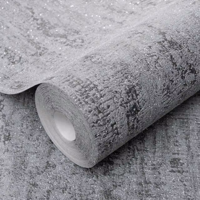 Erismann Patina Shimmer Abstract Wallpaper in Charcoal Grey