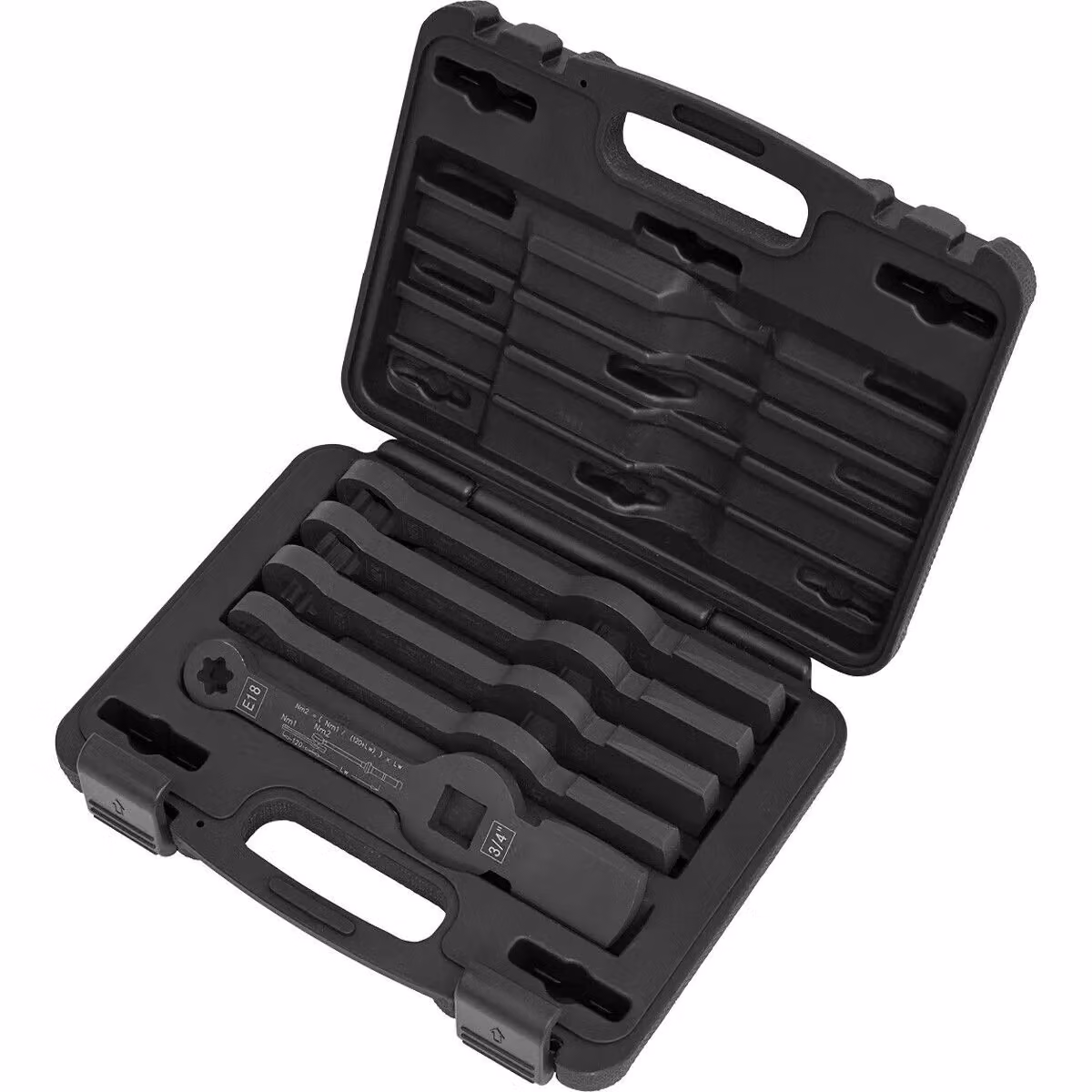 Loops 5 Piece Bi-Hex TRX-Star Brake Caliper Slogging Wrench Set, 3/4 inch Sq Drive, Multicolour and Black – 4