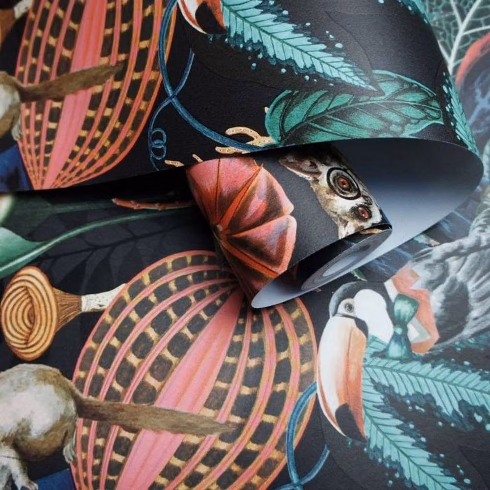 Holden Décor Wonderland Tropical Botanical Wallpaper in Black and Multicolour – 3