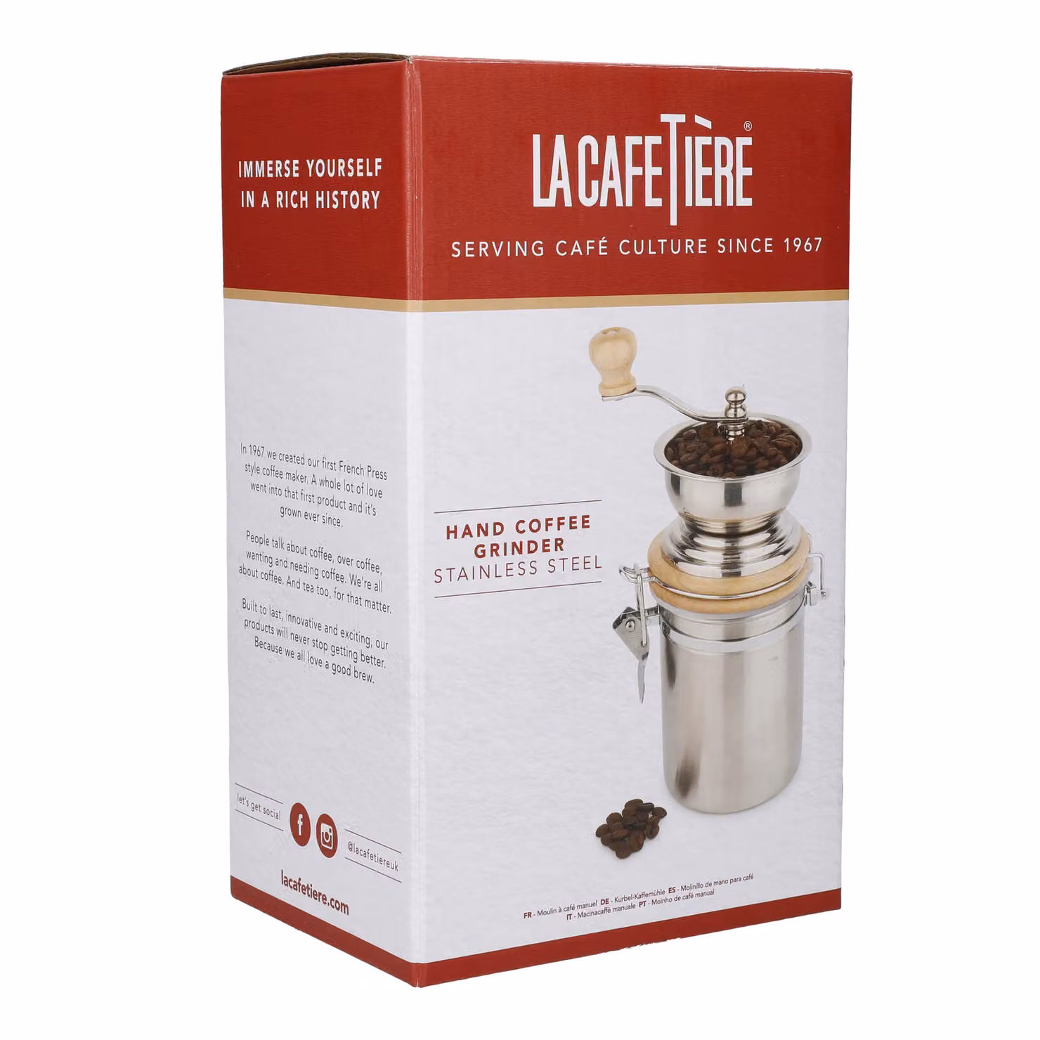 La Cafetiere Stainless Steel Traditional Coffee Grinder in Silver – 5