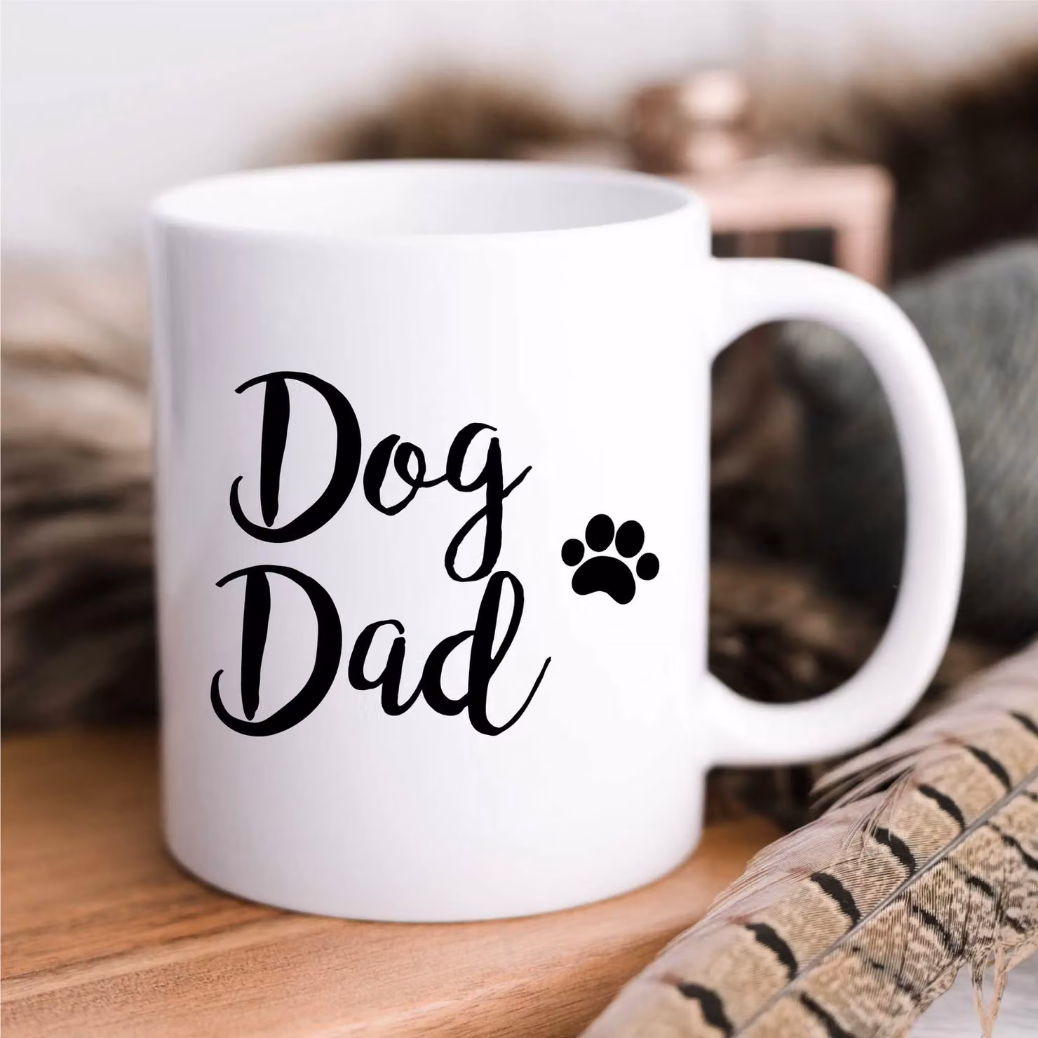 60 Second Makeover Limited Dog Dad Ceramic Mug in White, 330 ml – 2