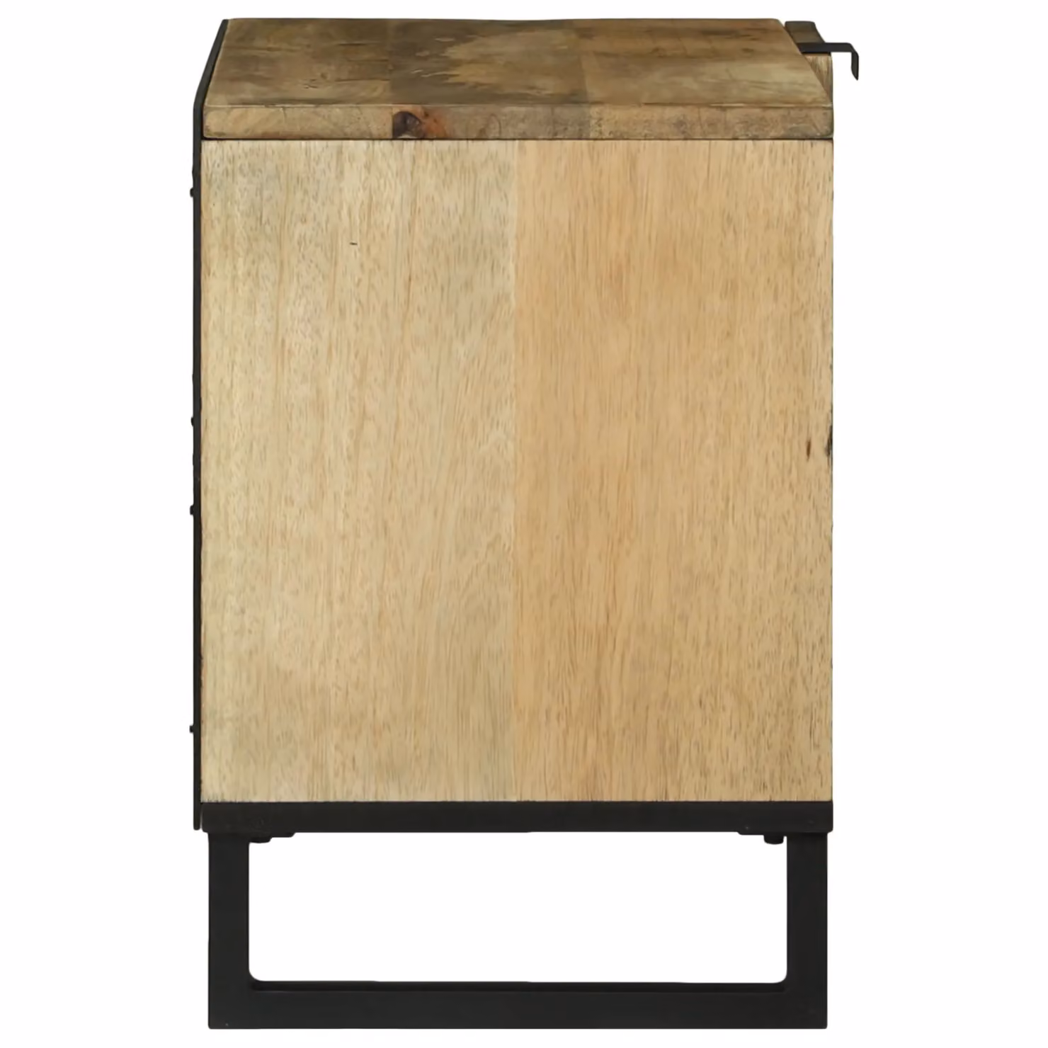 Berkfield Home Modern TV Cabinet in Brown Mango and Engineered Wood, W/D/H: 80 x 31.5 x 46 cm – 3