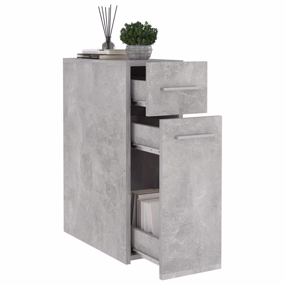 Berkfield Home Apothecary Cabinet in Concrete Grey, W/D/H: 20 x 45.5 x 60 cm – 3