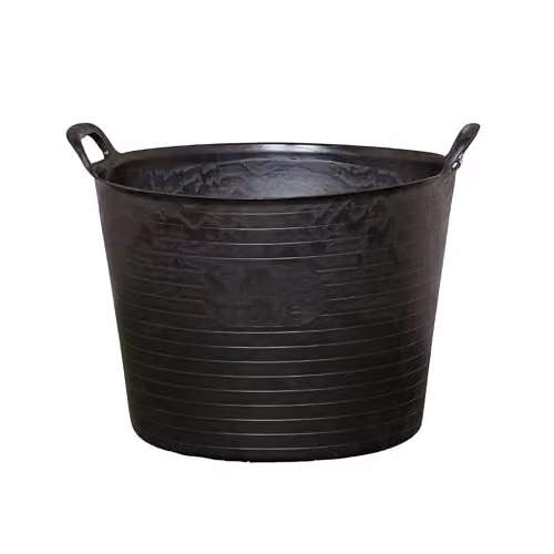 Samuel Alexander Black Plastic Tub Bucket with Carry Handles, W: 38 cm, D: 45 cm – 4