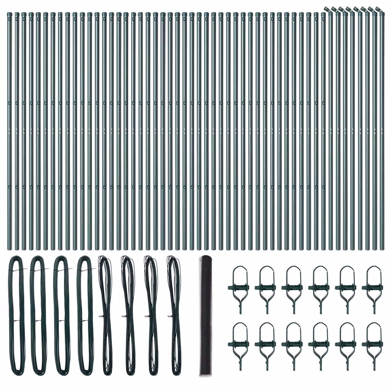 Berkfield Home Grey Powder-Coated Steel Hexagon Fence, H: 150 cm x W: 100 m – 2