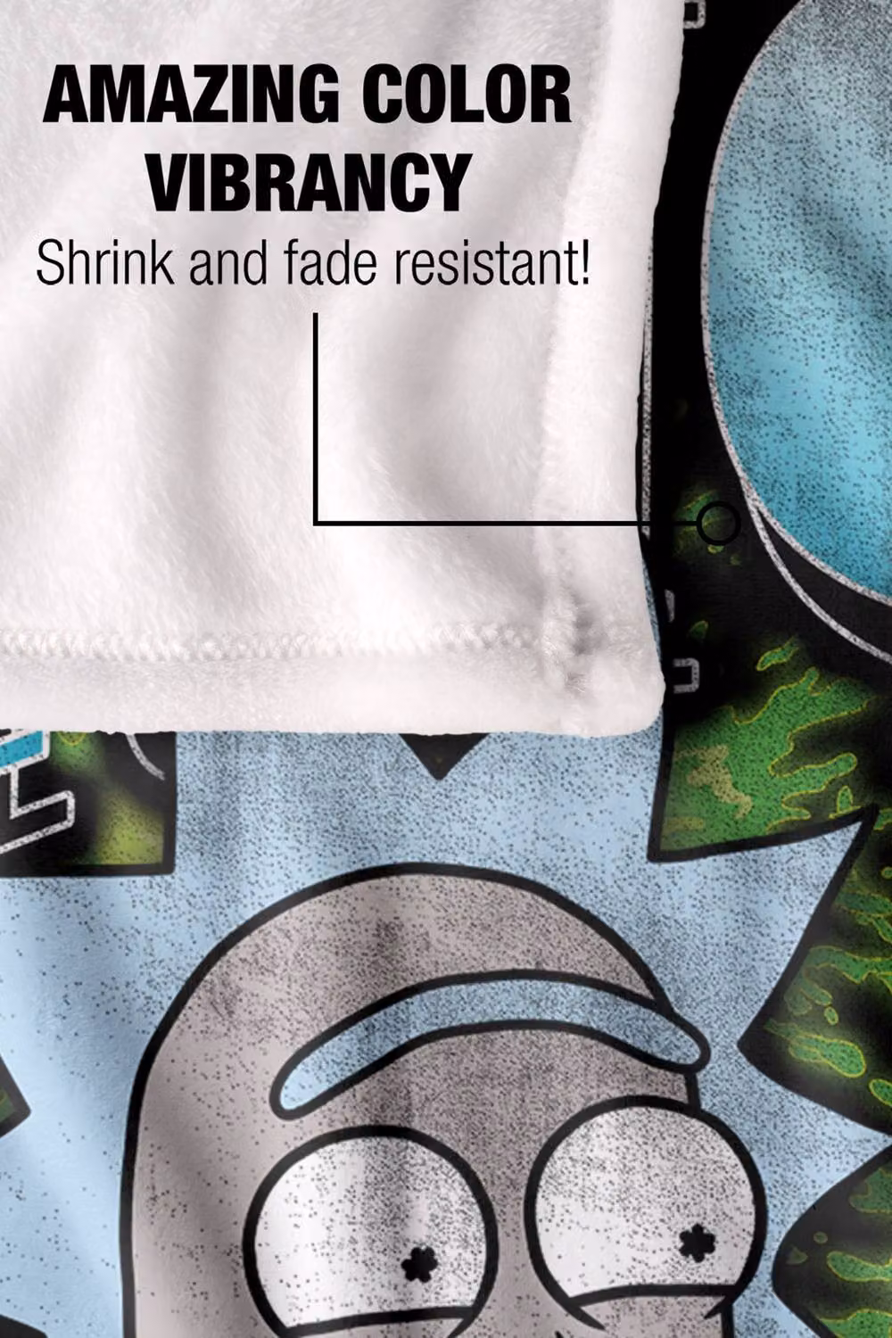 LOGOVISION Rick and Morty Rick Sanchez Homage Super Soft Fleece Throw Blanket, Multicolour, W: 152 cm, D: 127 cm – 9