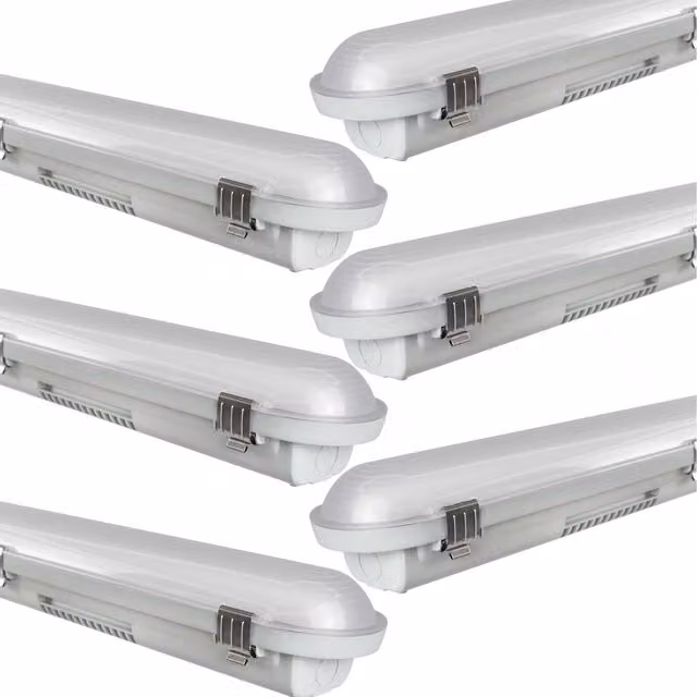 Pack of 6 EnerJ Smart White LED IP65 Non-Corrosive Batten Fitting Lights, 50W, 4000K Cool White