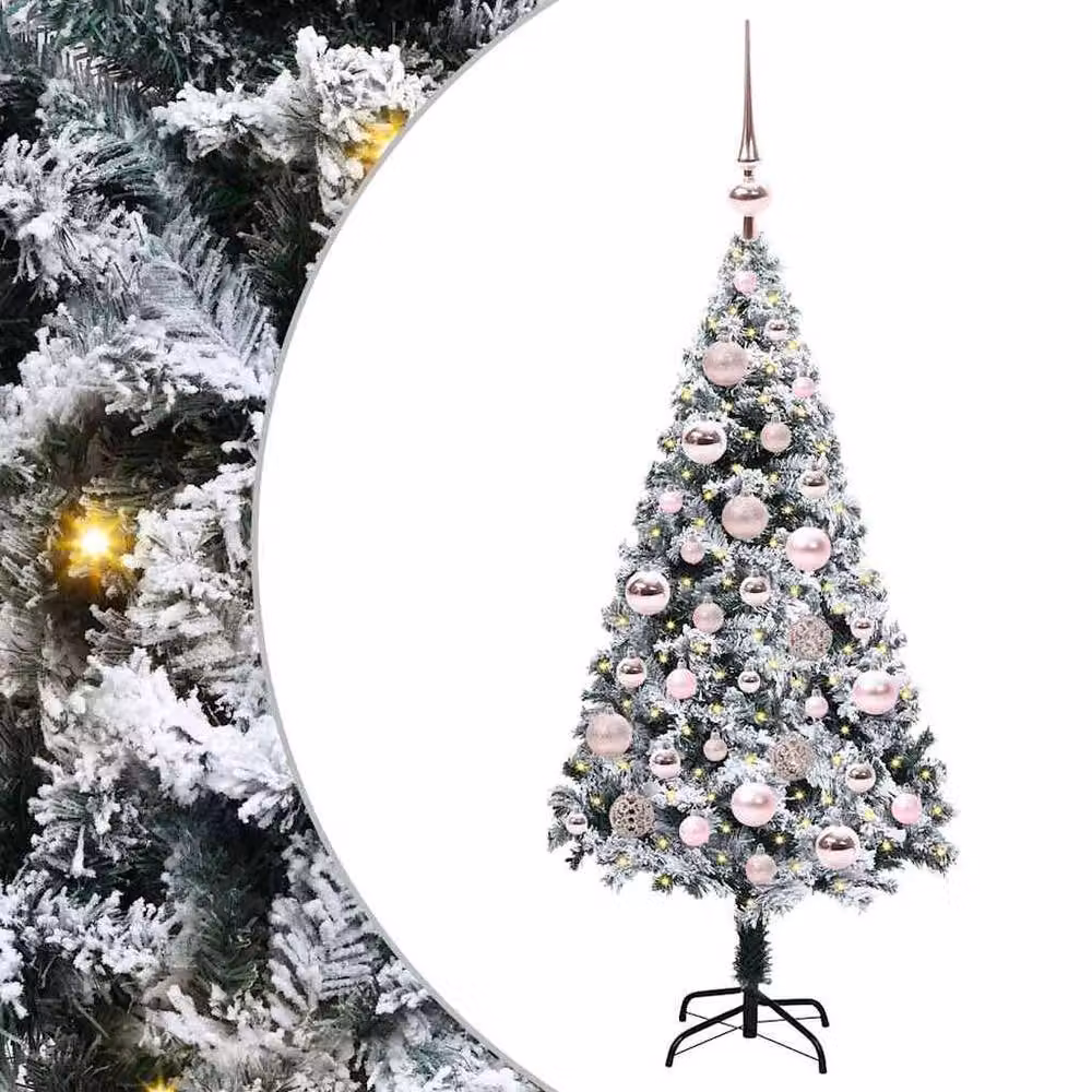Berkfield Home Artificial Green Christmas Tree with 150 LEDs and Stand, Height: 120 cm – 2