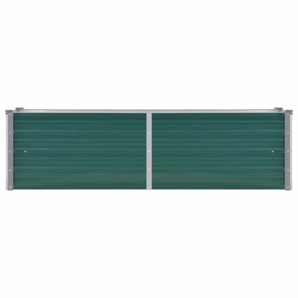 Berkfield Home Garden Galvanised Steel Raised Bed in Green, W/D/H: 160 x 40 x 45 cm – 3