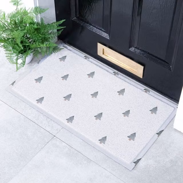 Artsy Mats Christmas Tree Pattern Doormat, Multicolour, W: 70 cm, D: 40 cm