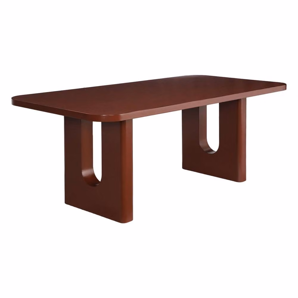 sweeek Rectangular Matte Dining Table in Red, Seats 8 Adults – 2