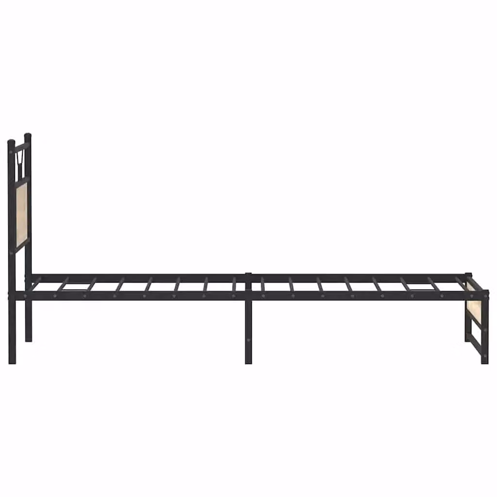 Berkfield Home Sonoma Oak Small Single Bed Frame in Brown, W/D/H: 75 x 190 cm – 4