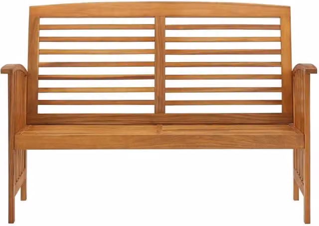 Berkfield Home Classic Garden Bench in Brown Solid Oiled Acacia Wood, Width: 119 cm – 1
