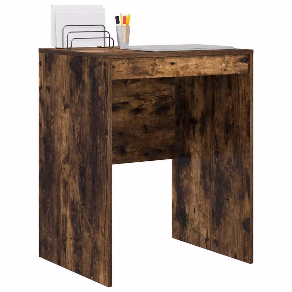 Berkfield Home Writing Desk in Brown Smoked Oak, W/D/H: 60 x 50 x 76 cm – 3