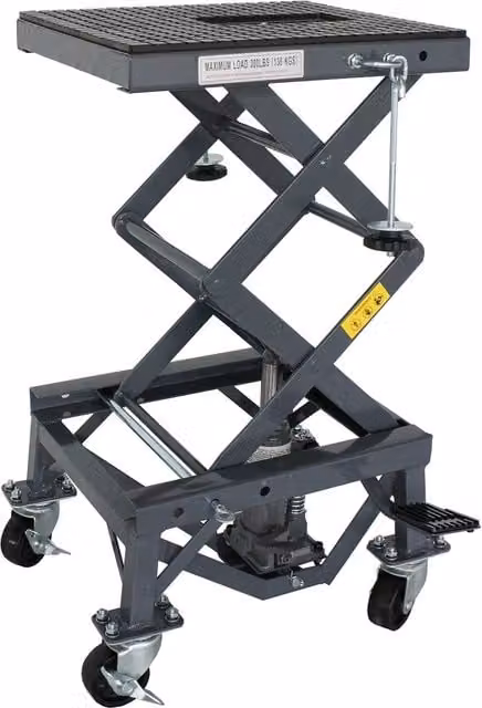 SwitZer Hydraulic Scissor Bike Lift, 300lb Capacity, Grey