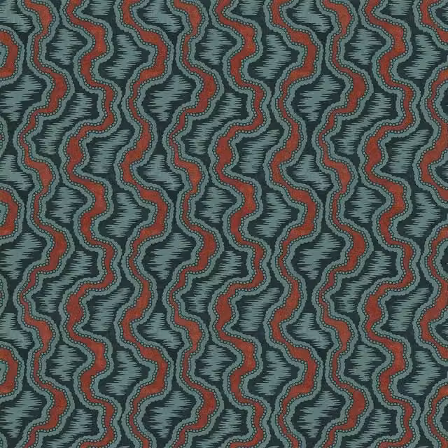 XYLEM Botanical Abstract Wallpaper in Green and Multicolour Salvia